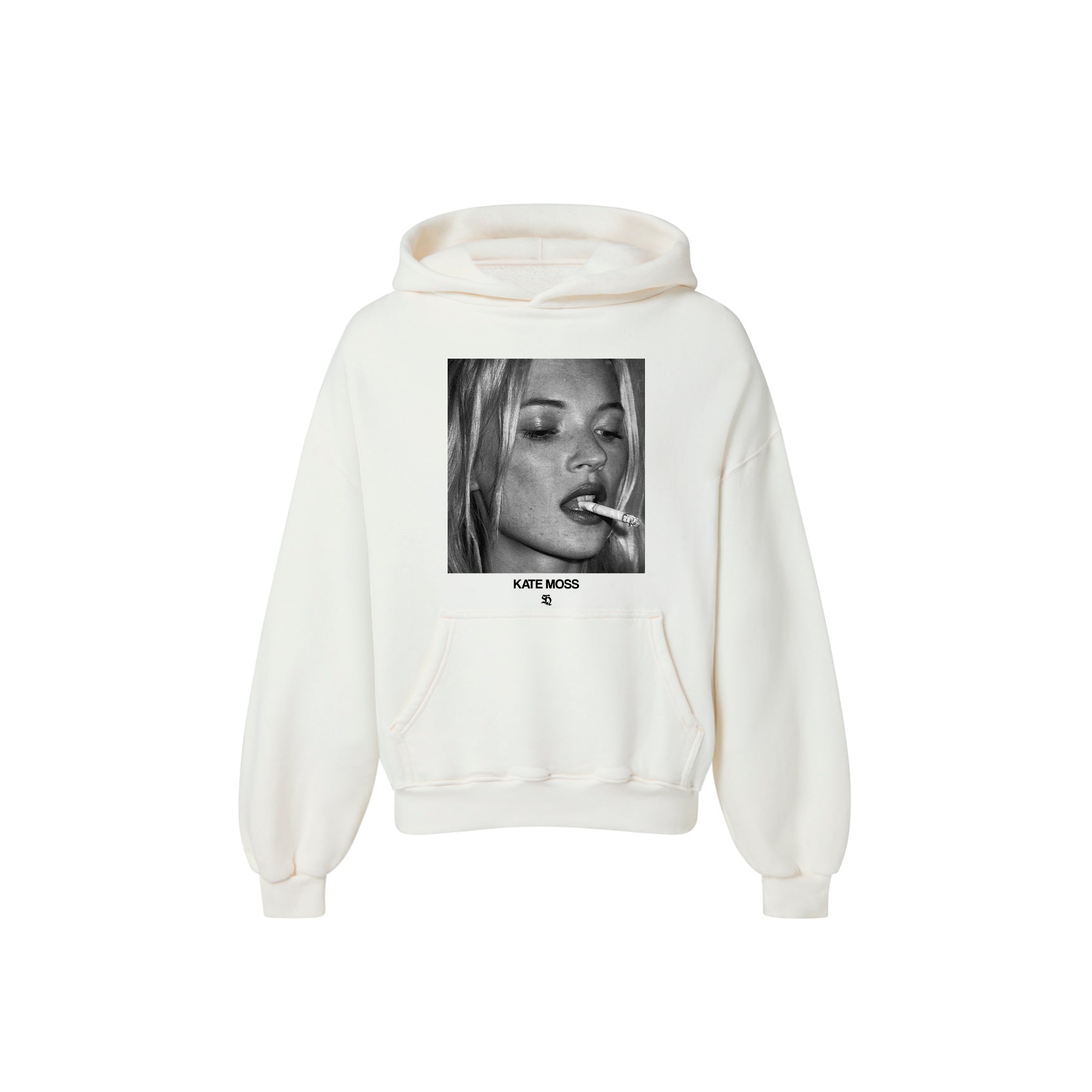 '04' KATE MOSS PHOTO HOODIE WHITE