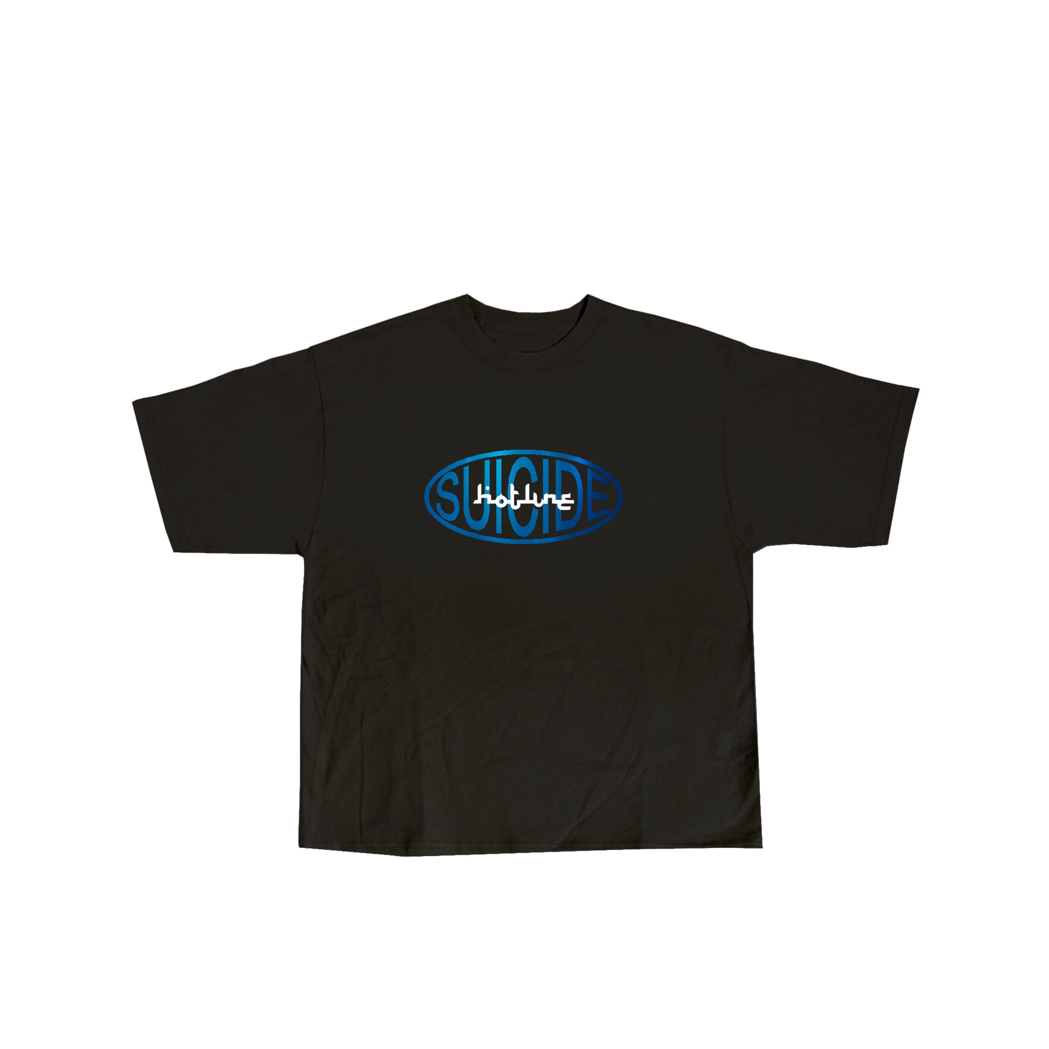 'SENIOR' ARABIC METALLIC BLUE BLACK TEE