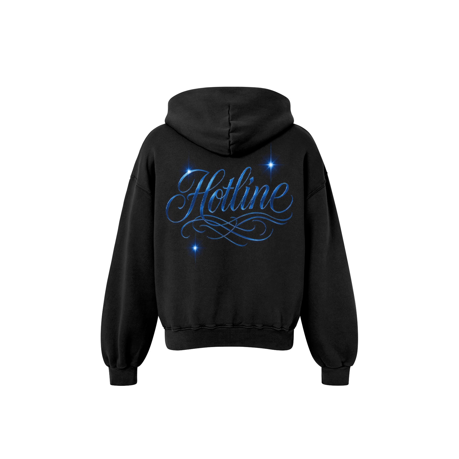 'LOLA' CALLIGRAPHY ZIPPER BLACK