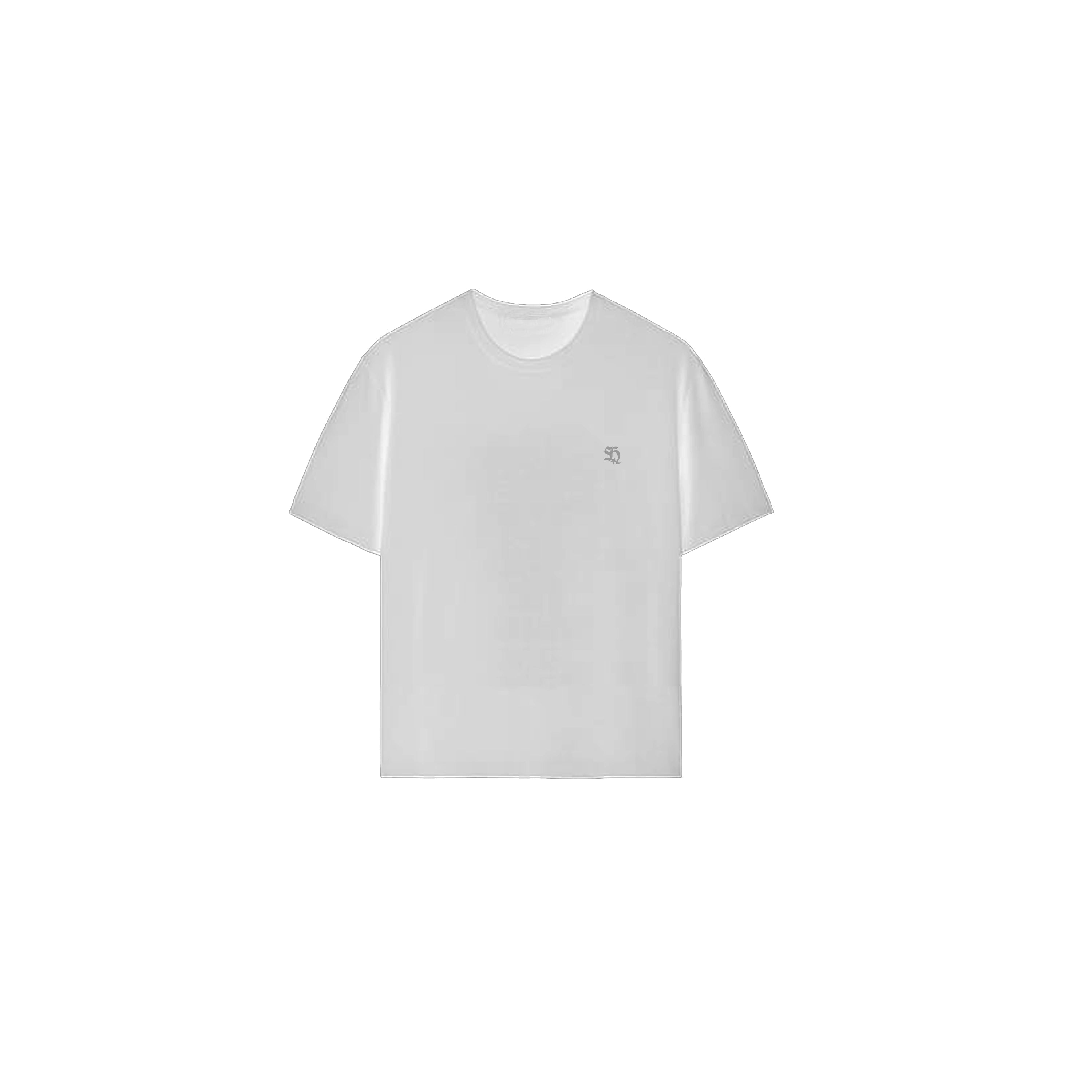 'LOLA' VISION LOGO GREY ON WHITE SLIM FIT TEE