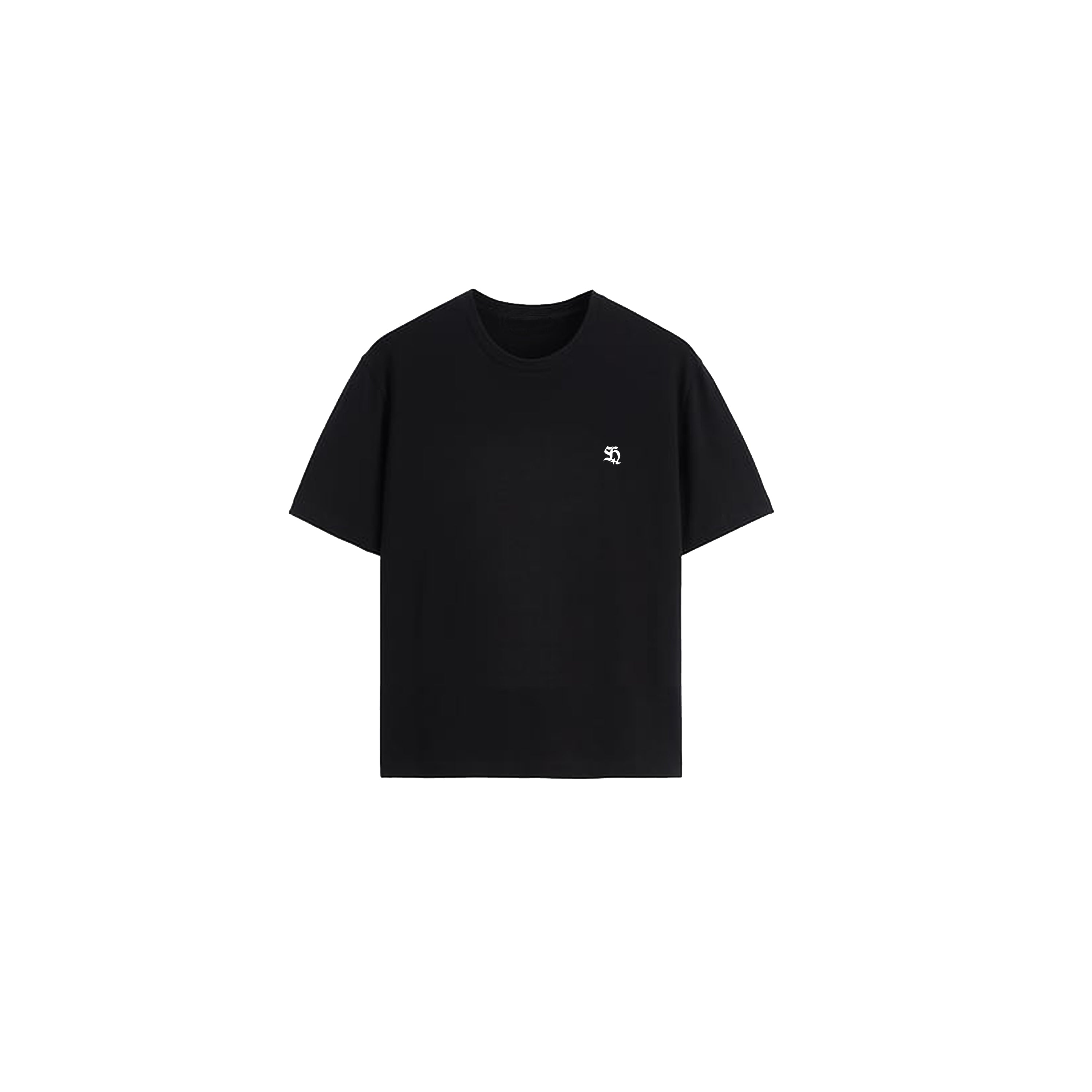 'LOLA' VISION LOGO WHITE ON BLACK SLIM FIT TEE